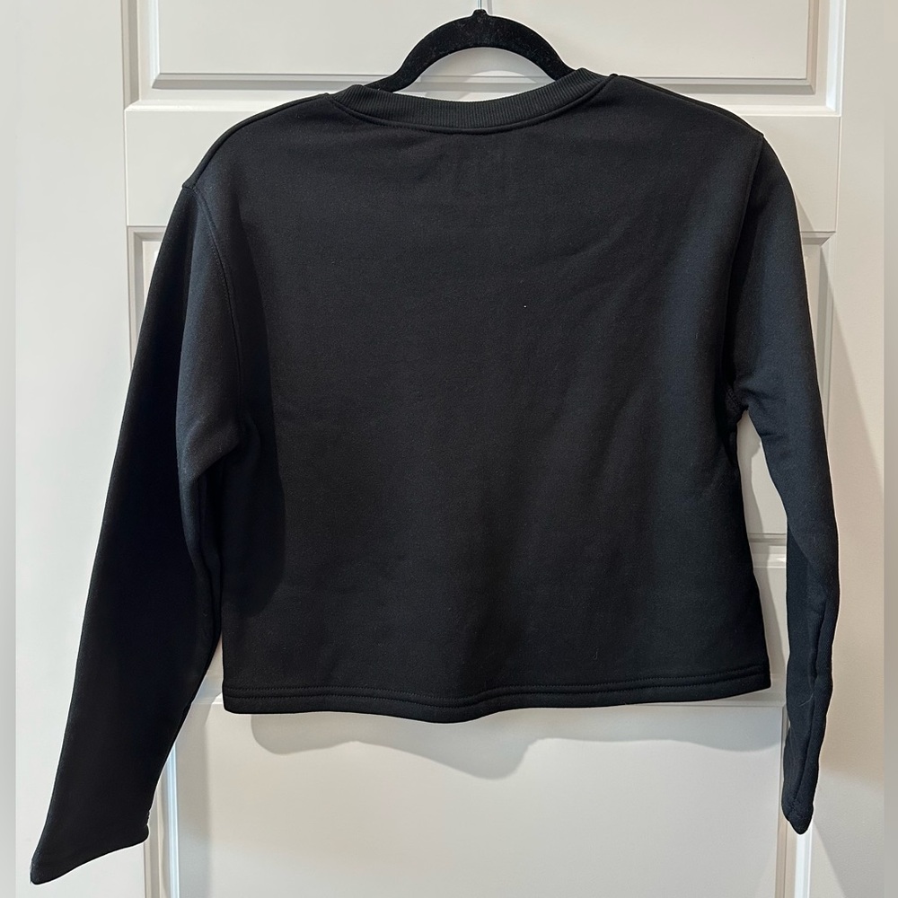 Official Taylor Swift 1989 Taylor's Version Cropped Black Long Sleeve Sweatshirt - Picture 2 of 3